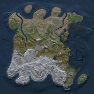 Thumbnail Rust Map: Procedural Map, Size: 3500, Seed: 1925744978, 15 Monuments