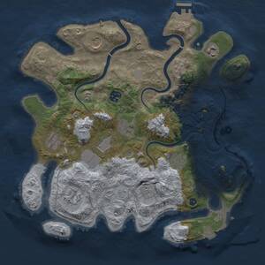 Thumbnail Rust Map: Procedural Map, Size: 3500, Seed: 150956642, 15 Monuments
