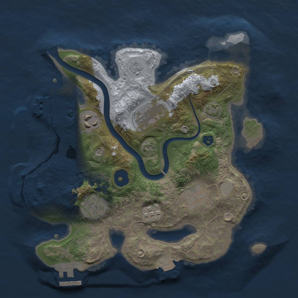 Rust Map: Procedural Map, Size: 2750, Seed: 534200006, 11 Monuments