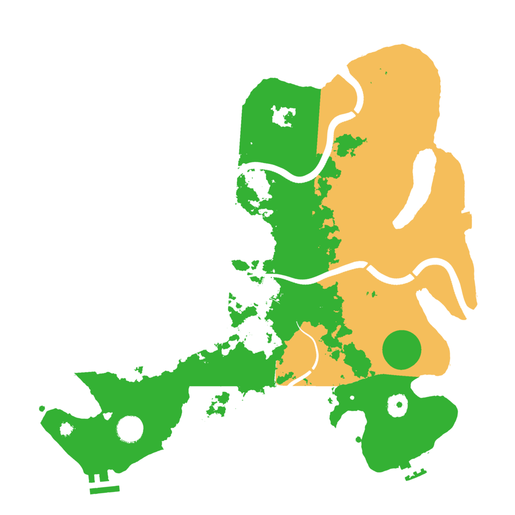 Biome Rust Map: Procedural Map, Size: 3500, Seed: 54953829