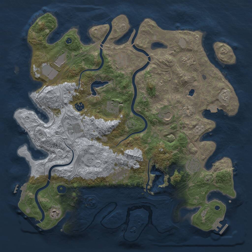 Rust Map: Procedural Map, Size: 4250, Seed: 15005, 17 Monuments