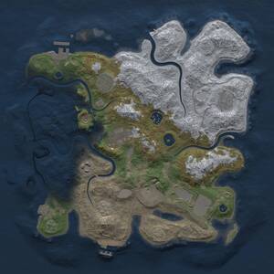 Thumbnail Rust Map: Procedural Map, Size: 3500, Seed: 1465547904, 14 Monuments