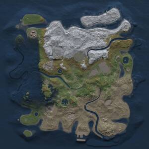 Thumbnail Rust Map: Procedural Map, Size: 3500, Seed: 1984956722, 13 Monuments
