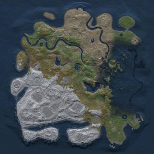 Thumbnail Rust Map: Procedural Map, Size: 4000, Seed: 565903707, 16 Monuments