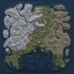 Thumbnail Rust Map: Procedural Map, Size: 5500, Seed: 5437773, 17 Monuments