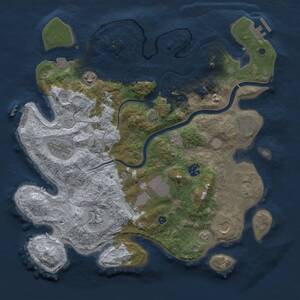 Thumbnail Rust Map: Procedural Map, Size: 3700, Seed: 1937015146, 14 Monuments