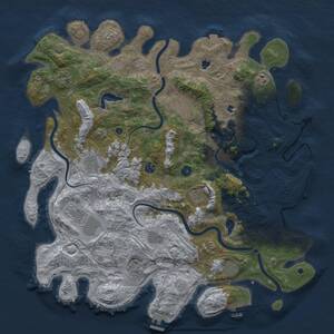 Thumbnail Rust Map: Procedural Map, Size: 4800, Seed: 500002, 16 Monuments