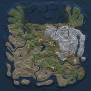 Thumbnail Rust Map: Procedural Map, Size: 4800, Seed: 1813918360, 17 Monuments