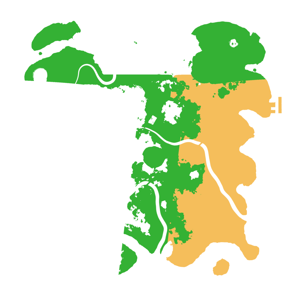 Biome Rust Map: Procedural Map, Size: 3700, Seed: 550045774