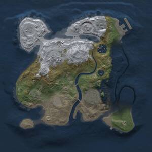Thumbnail Rust Map: Procedural Map, Size: 2400, Seed: 651443303, 8 Monuments