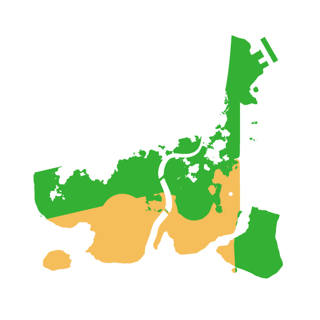 Biome Rust Map: Procedural Map, Size: 2400, Seed: 651443303
