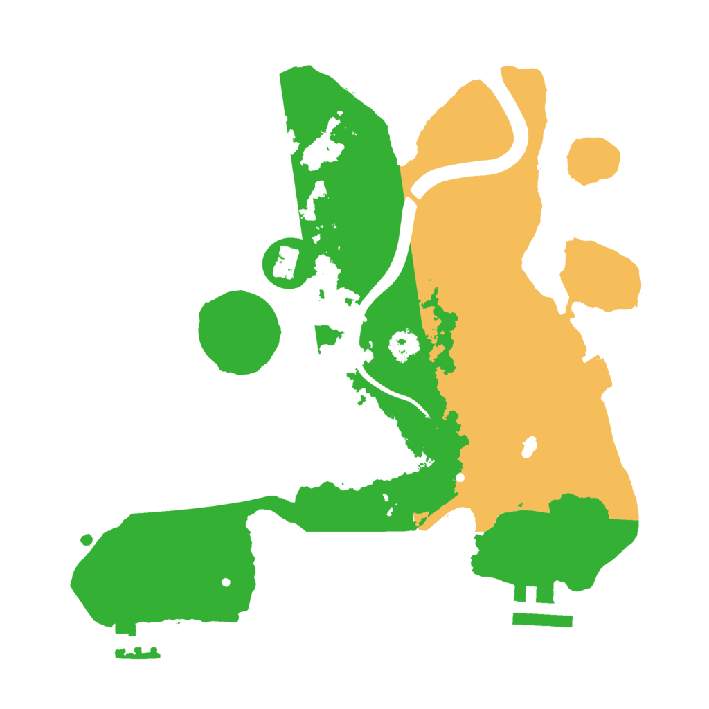 Biome Rust Map: Procedural Map, Size: 2400, Seed: 840928628