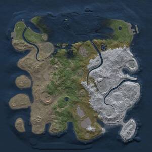 Thumbnail Rust Map: Procedural Map, Size: 3500, Seed: 1060224121, 13 Monuments