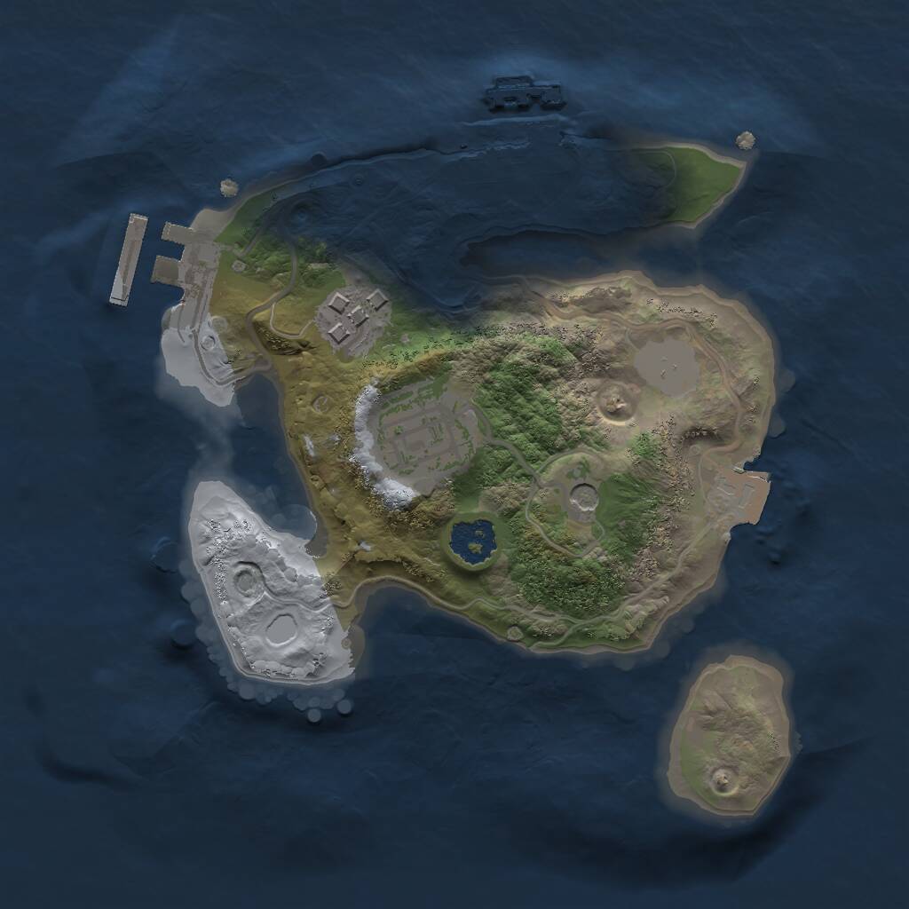 Rust Map: Procedural Map, Size: 2000, Seed: 973434419, 6 Monuments