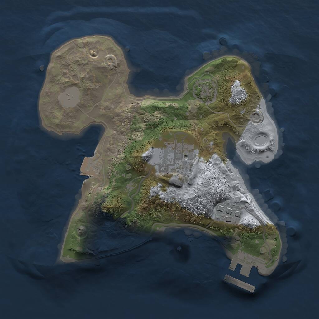 Rust Map: Procedural Map, Size: 2000, Seed: 1167709725, 5 Monuments