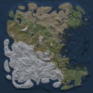 Thumbnail Rust Map: Procedural Map, Size: 6000, Seed: 2020086441, 17 Monuments