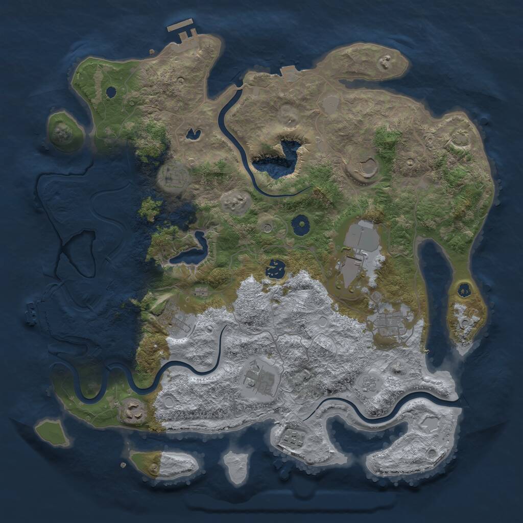 Rust Map: Procedural Map, Size: 4000, Seed: 1754482269, 15 Monuments