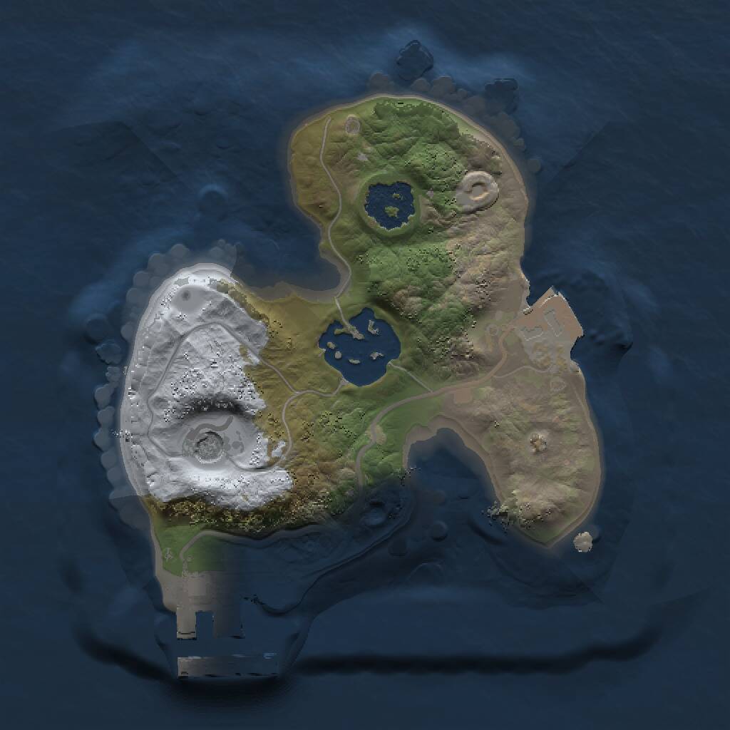Rust Map: Procedural Map, Size: 1500, Seed: 42663211, 4 Monuments