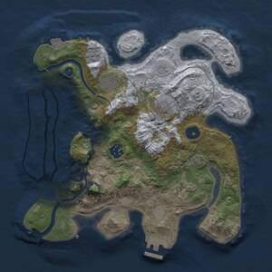 Thumbnail Rust Map: Procedural Map, Size: 3000, Seed: 1511206289, 10 Monuments