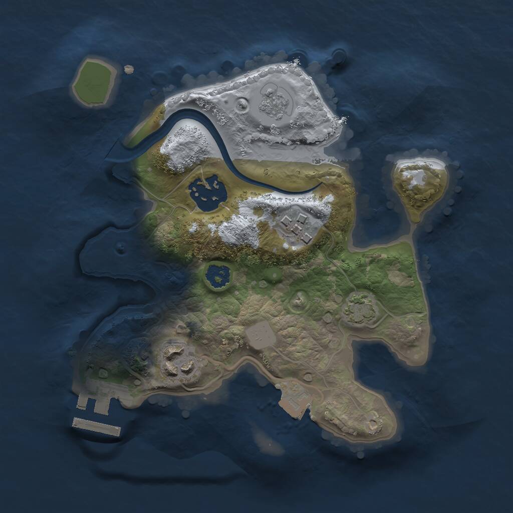 Rust Map: Procedural Map, Size: 2150, Seed: 12651265, 7 Monuments