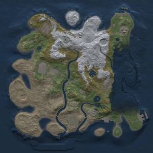 Thumbnail Rust Map: Procedural Map, Size: 3500, Seed: 34928, 14 Monuments