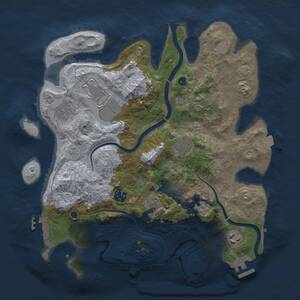 Thumbnail Rust Map: Procedural Map, Size: 3500, Seed: 862165306, 14 Monuments