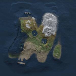 Thumbnail Rust Map: Procedural Map, Size: 2000, Seed: 203600827, 5 Monuments