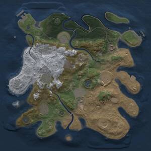 Thumbnail Rust Map: Procedural Map, Size: 3500, Seed: 1249531764, 18 Monuments