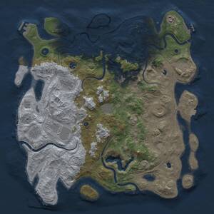 Thumbnail Rust Map: Procedural Map, Size: 4500, Seed: 944722674, 16 Monuments