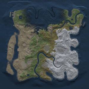 Thumbnail Rust Map: Procedural Map, Size: 3500, Seed: 3137342, 14 Monuments