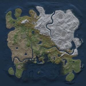 Thumbnail Rust Map: Procedural Map, Size: 4500, Seed: 883988411, 16 Monuments