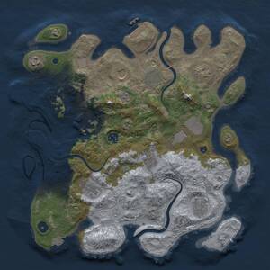 Thumbnail Rust Map: Procedural Map, Size: 3750, Seed: 947150640, 17 Monuments