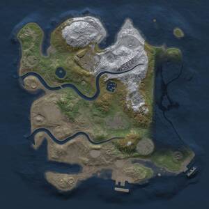 Thumbnail Rust Map: Procedural Map, Size: 3000, Seed: 1359619168, 12 Monuments