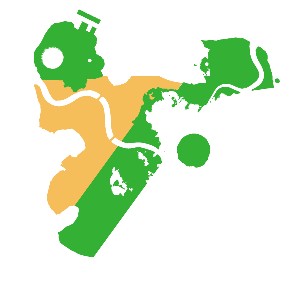 Biome Rust Map: Procedural Map, Size: 2500, Seed: 1354035