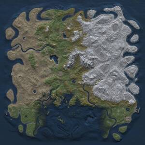 Thumbnail Rust Map: Procedural Map, Size: 6000, Seed: 479348440, 17 Monuments
