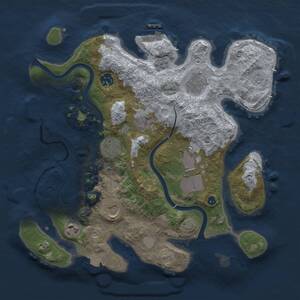 Thumbnail Rust Map: Procedural Map, Size: 3500, Seed: 4852992, 14 Monuments