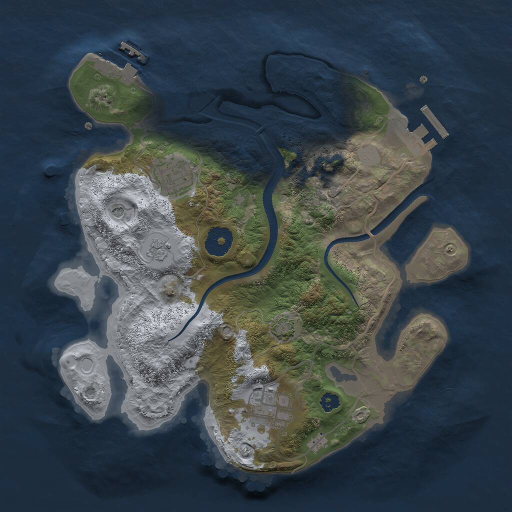 Rust Map: Procedural Map, Size: 2700, Seed: 1778673689, 8 Monuments