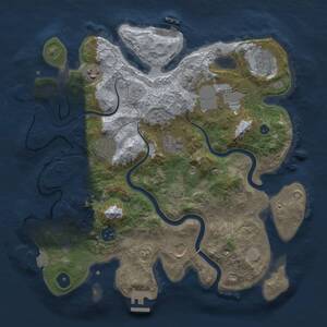 Thumbnail Rust Map: Procedural Map, Size: 3500, Seed: 906386361, 14 Monuments