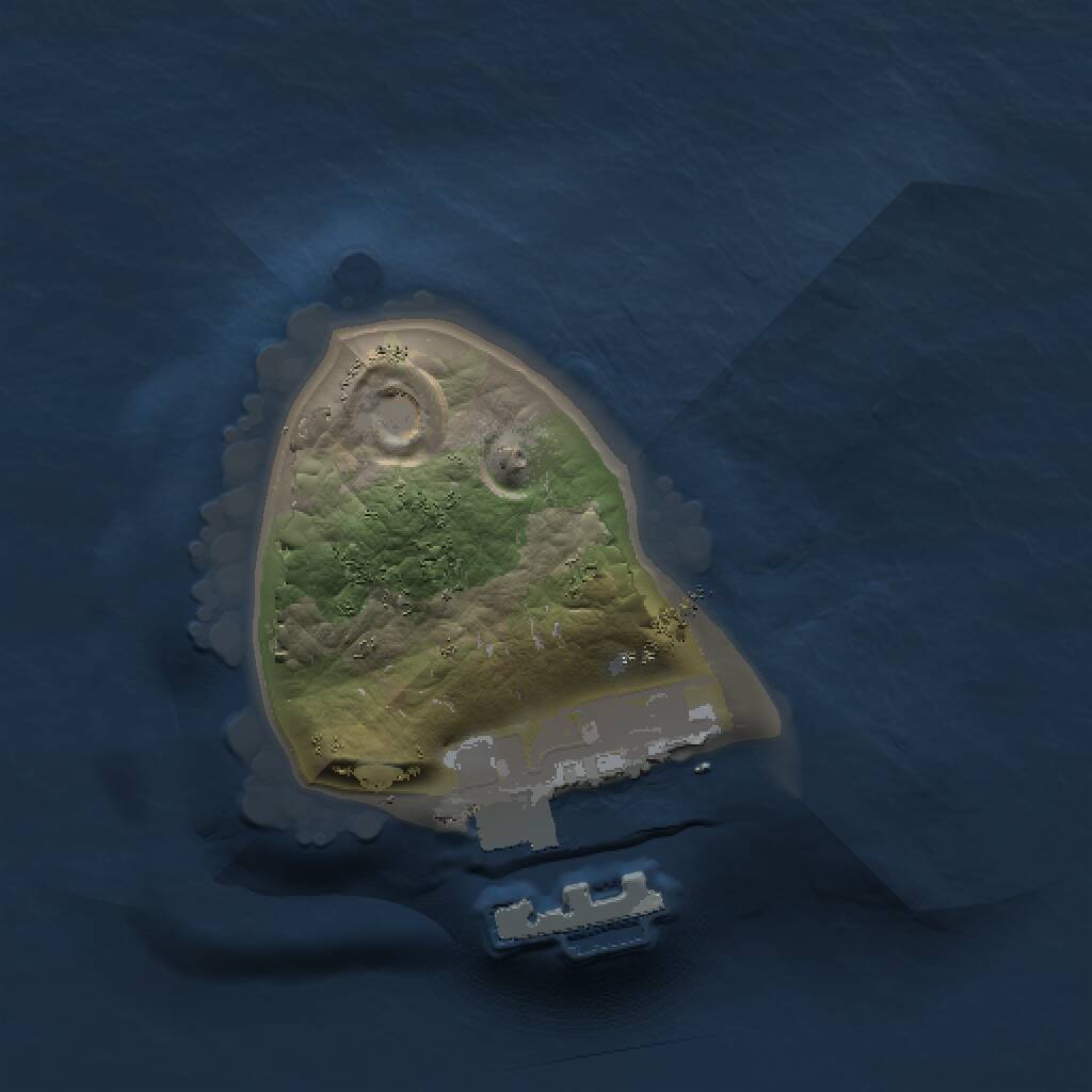 Rust Map: Procedural Map, Size: 1000, Seed: 1905432420, 2 Monuments