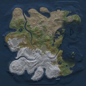 Thumbnail Rust Map: Procedural Map, Size: 3500, Seed: 26337, 14 Monuments