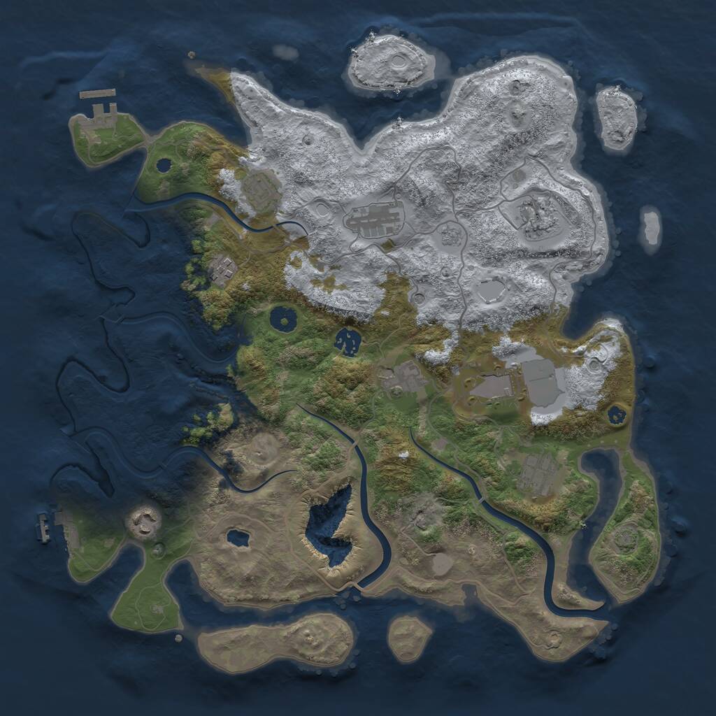 Rust Map: Procedural Map, Size: 4000, Seed: 7190426, 15 Monuments