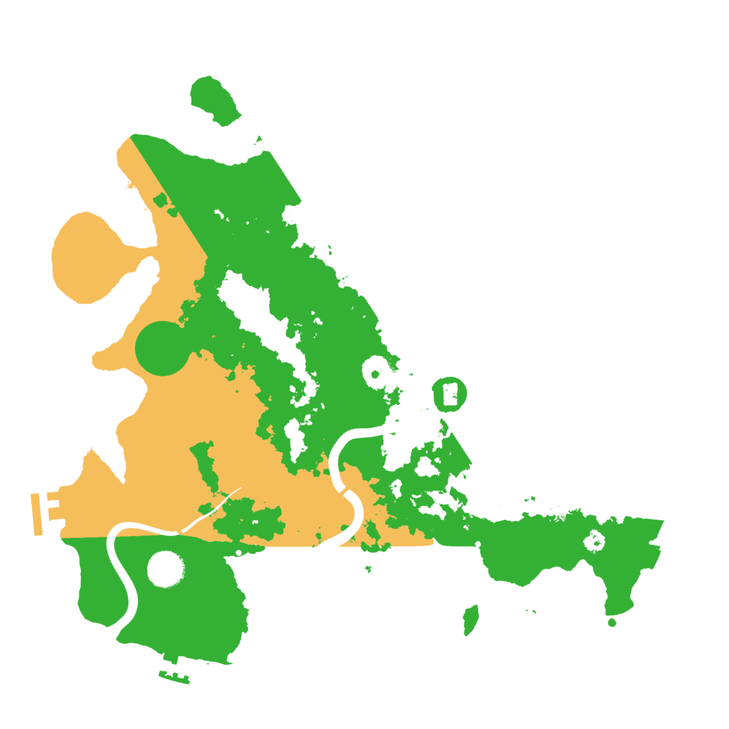 Biome Rust Map: Procedural Map, Size: 3500, Seed: 757550095