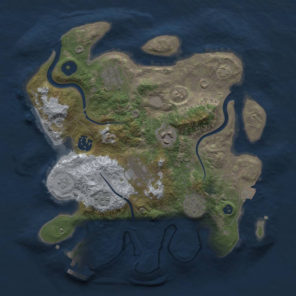 Rust Map: Procedural Map, Size: 3000, Seed: 314660, 11 Monuments