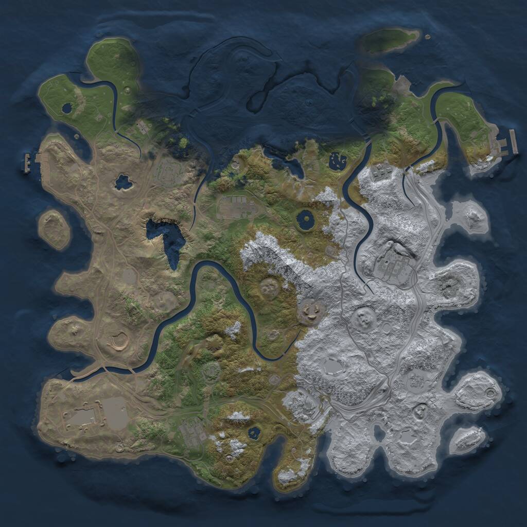 Rust Map: Procedural Map, Size: 4250, Seed: 5132026, 16 Monuments