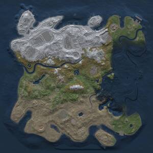Thumbnail Rust Map: Procedural Map, Size: 4000, Seed: 712862744, 17 Monuments