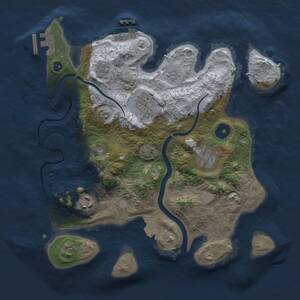 Thumbnail Rust Map: Procedural Map, Size: 3000, Seed: 1859780436, 10 Monuments