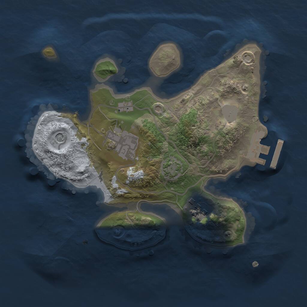 Rust Map: Procedural Map, Size: 2100, Seed: 248367, 6 Monuments