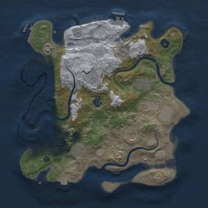 Thumbnail Rust Map: Procedural Map, Size: 3500, Seed: 488075782, 14 Monuments