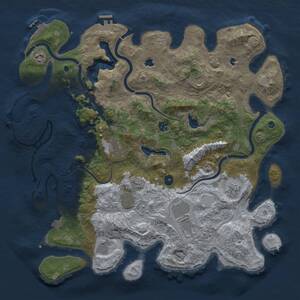 Thumbnail Rust Map: Procedural Map, Size: 4500, Seed: 269528201, 15 Monuments