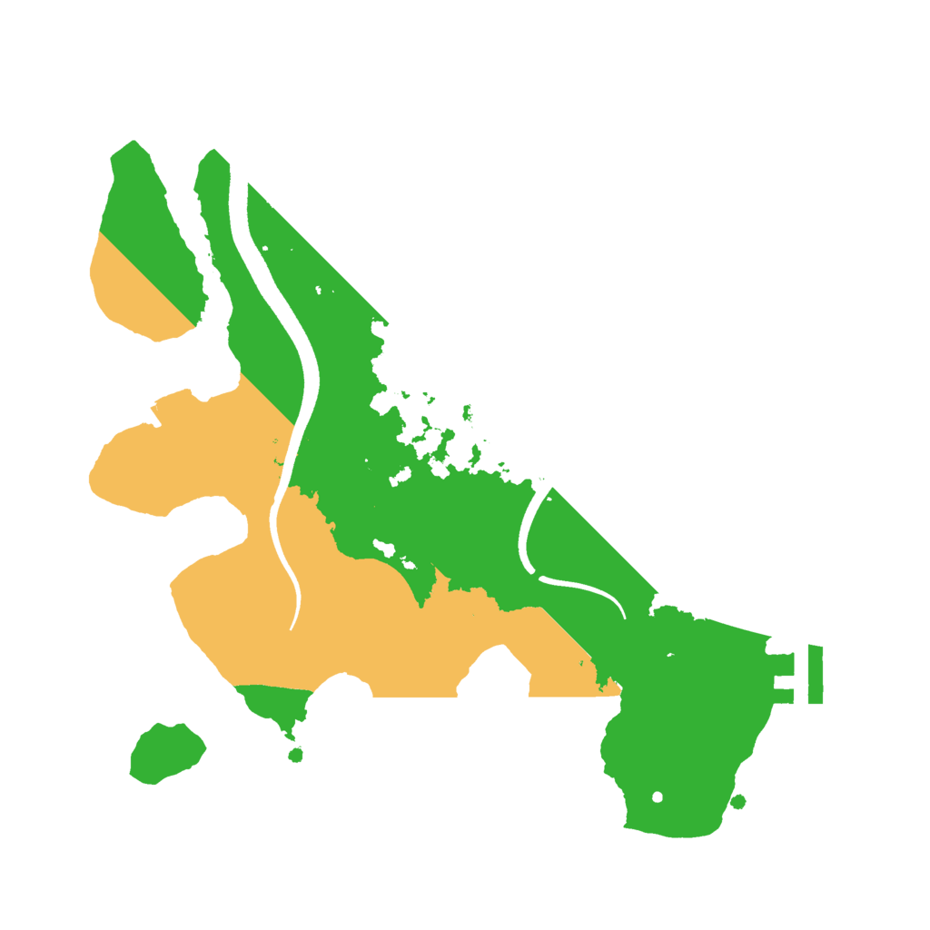 Biome Rust Map: Procedural Map, Size: 2500, Seed: 158733688